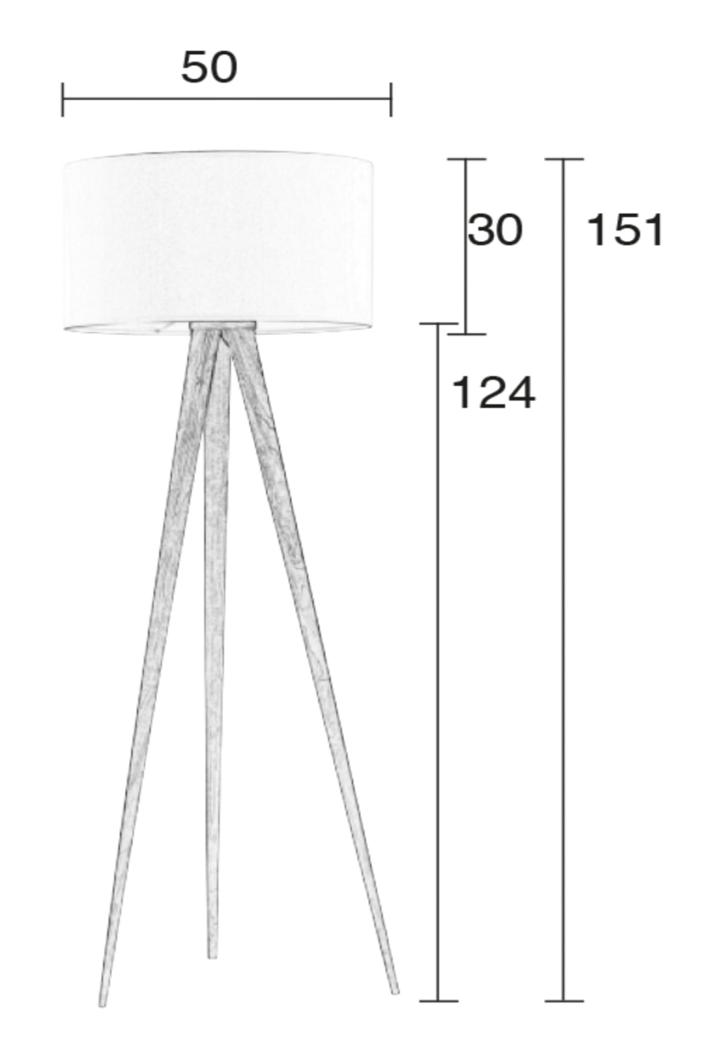 Wooden Leg Floor Lamp | Oroa.com