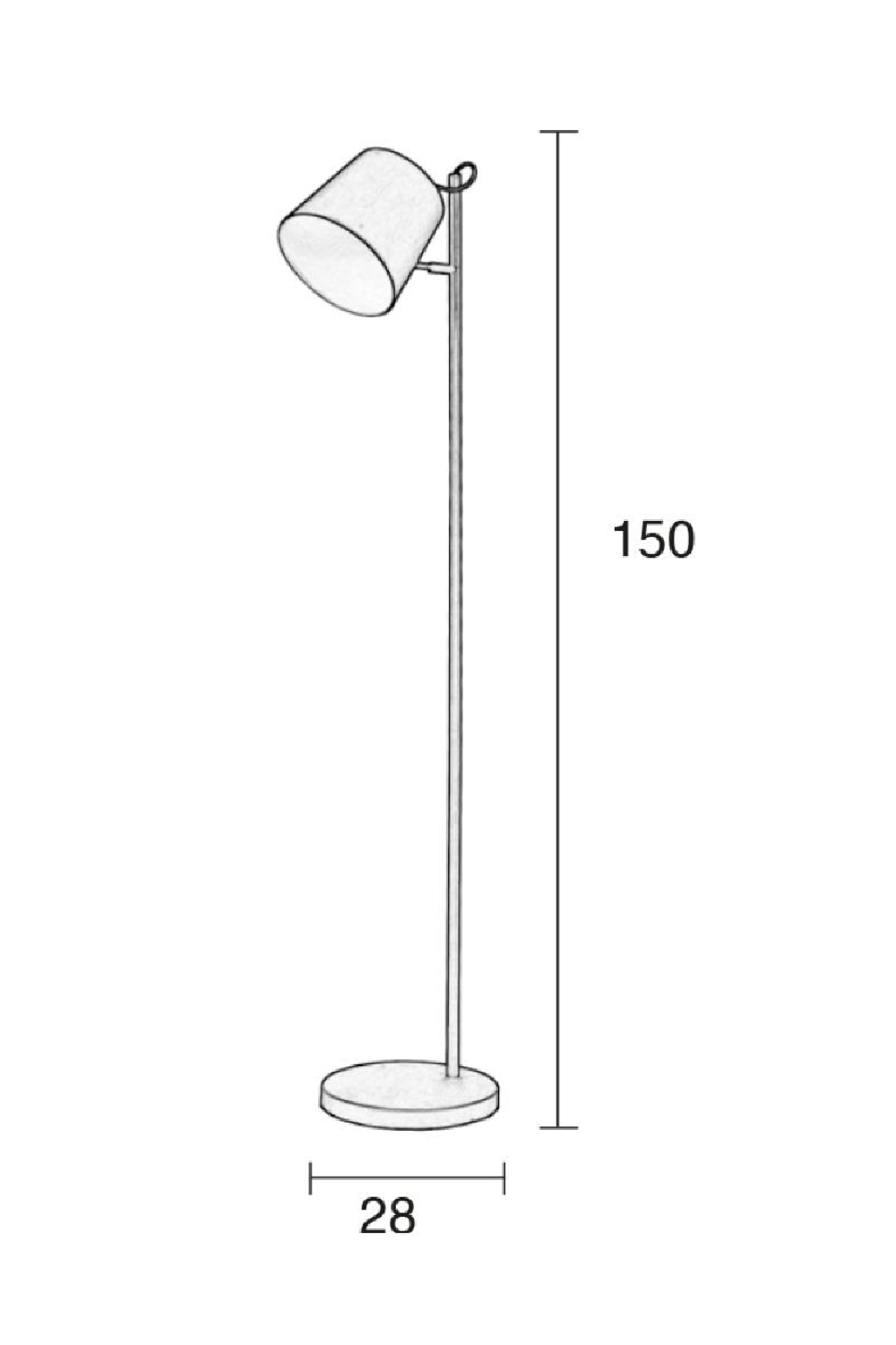 Tiltable Metal Floor Lamp | Oroa.com