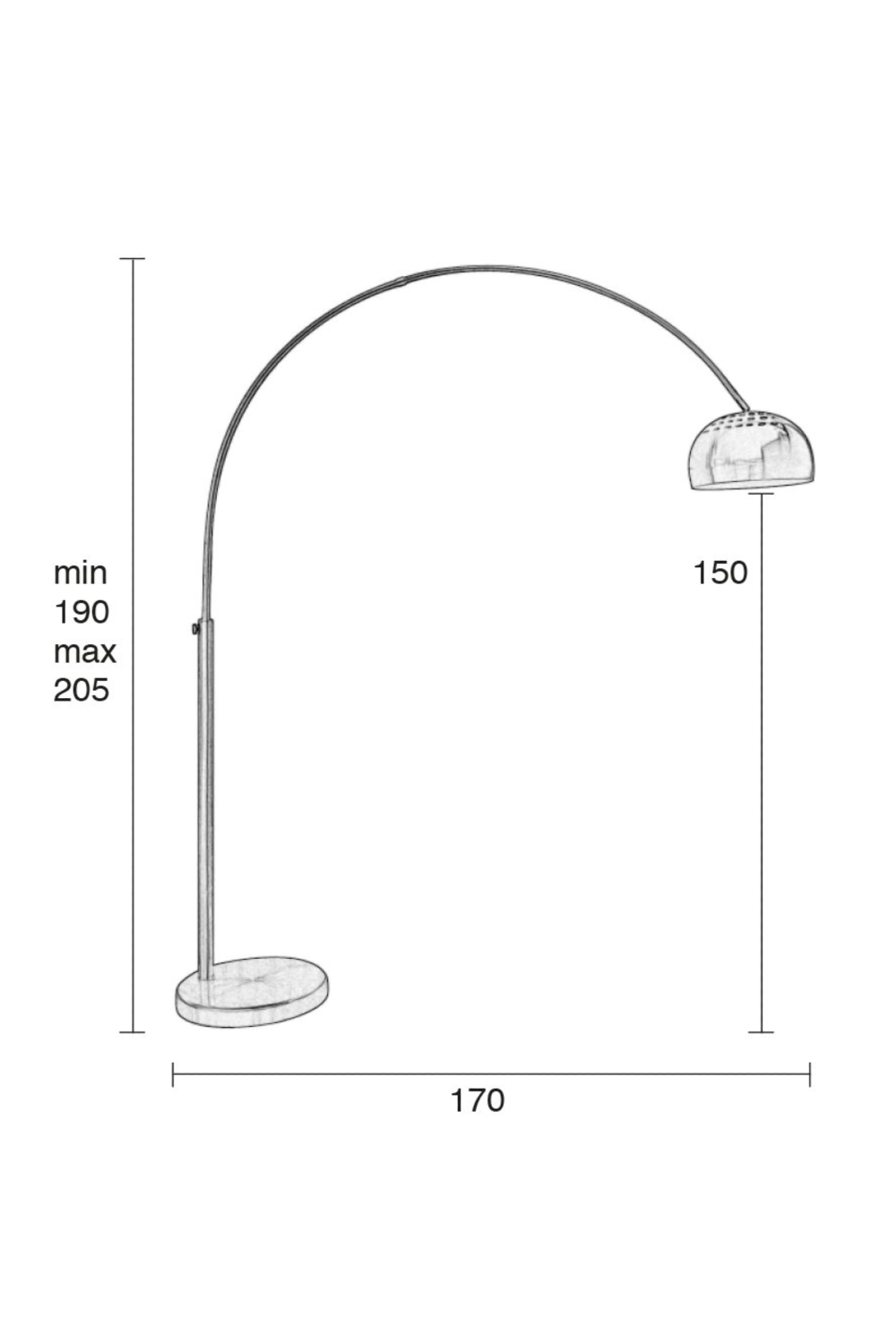 Adjustable Arched Floor Lamp | Zuiver Metal Bow | Oroa.com