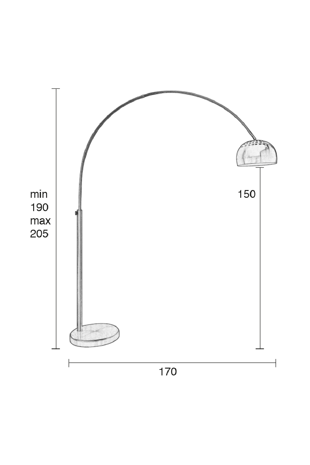 Adjustable Arched Floor Lamp | Zuiver Metal Bow | Oroa.com