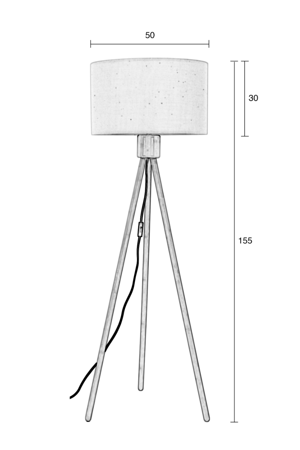 Minimalist Tripod Floor Lamp | Zuiver Fan | OROA.com