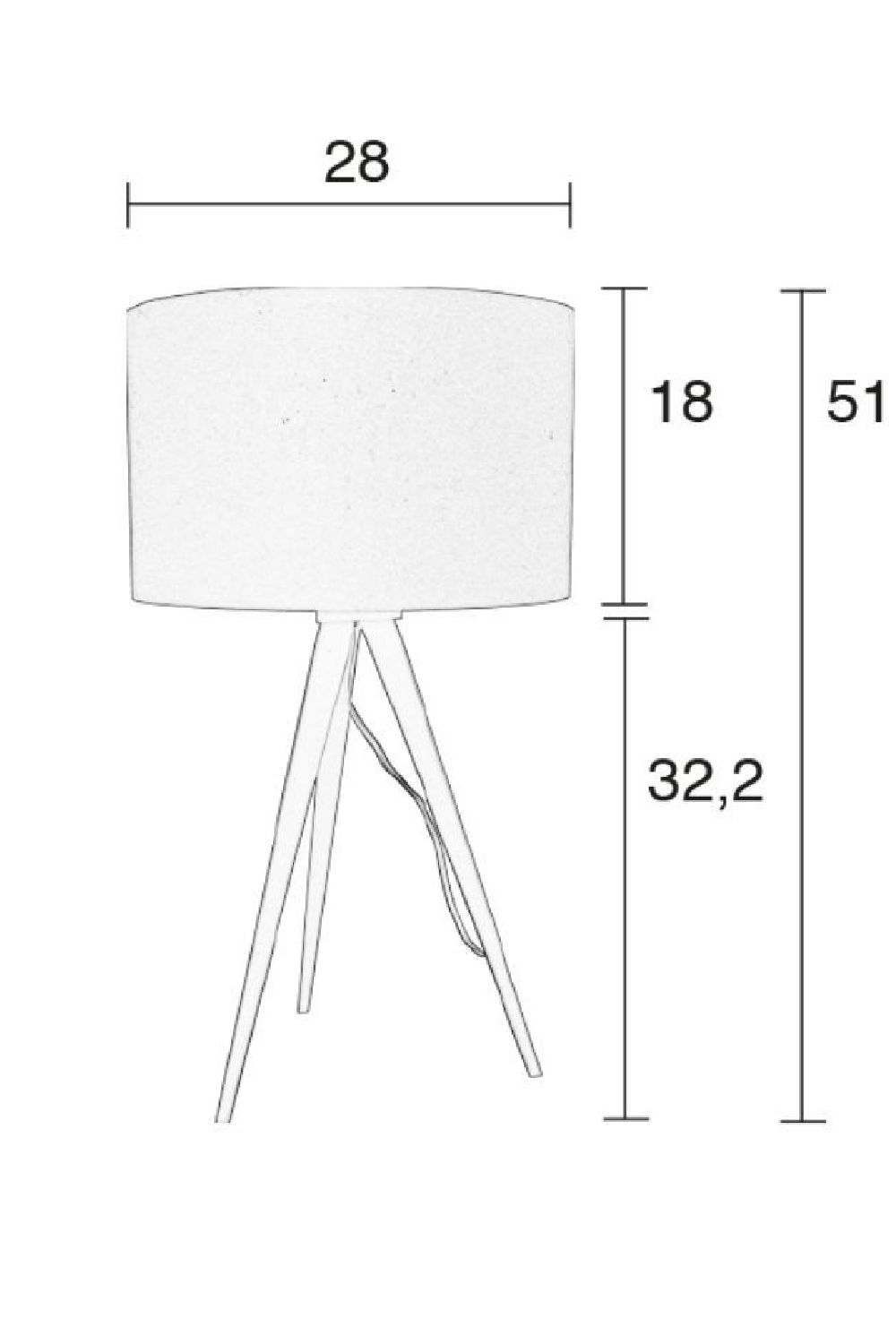 White Metal Table Lamps (2) | Zuiver Tripod | OROA.com