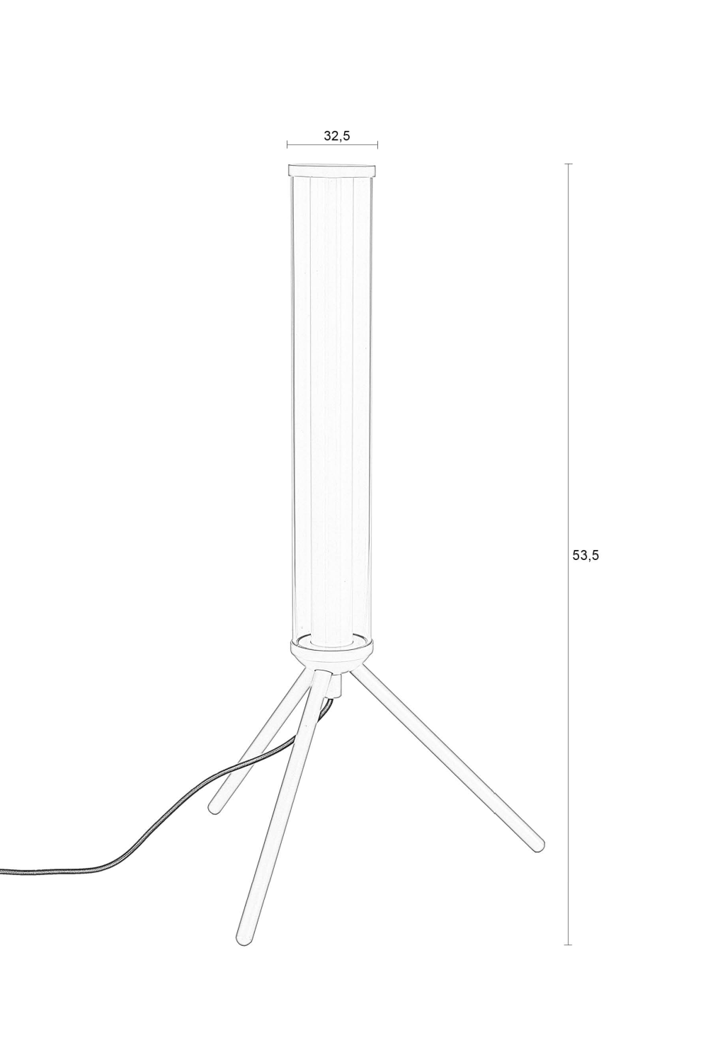 Beige Metal Tripod Table Lamp | Zuiver Scotty | OROA.com