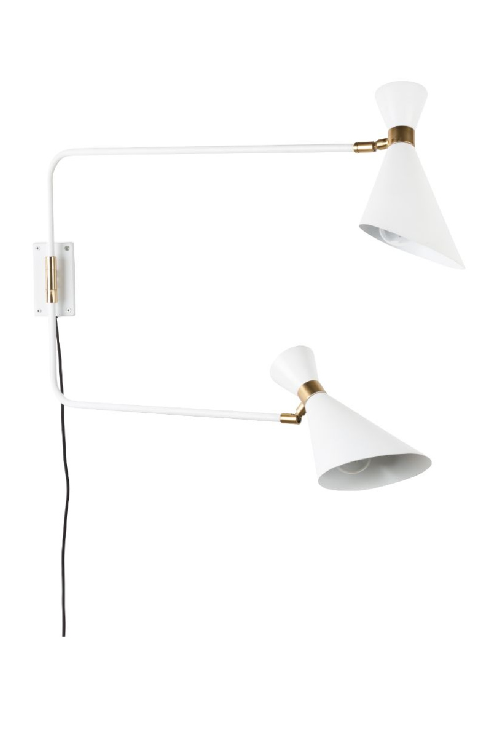 White Double Headed Wall Lamp | Zuiver Shady | OROA TRADE