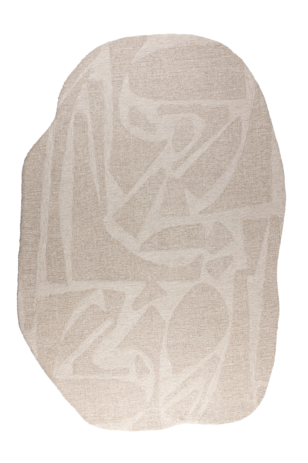 Organic-Shaped Wool Rug 5' x 7'5" | Zuiver Forms | OROA.com