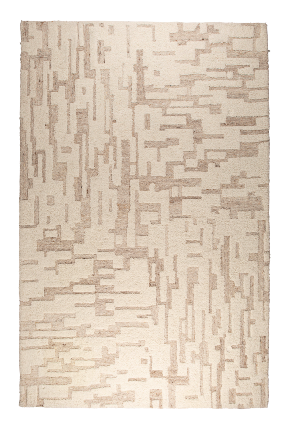 Beige Wool Patterned Carpet | Zuiver Hills | OROA.com