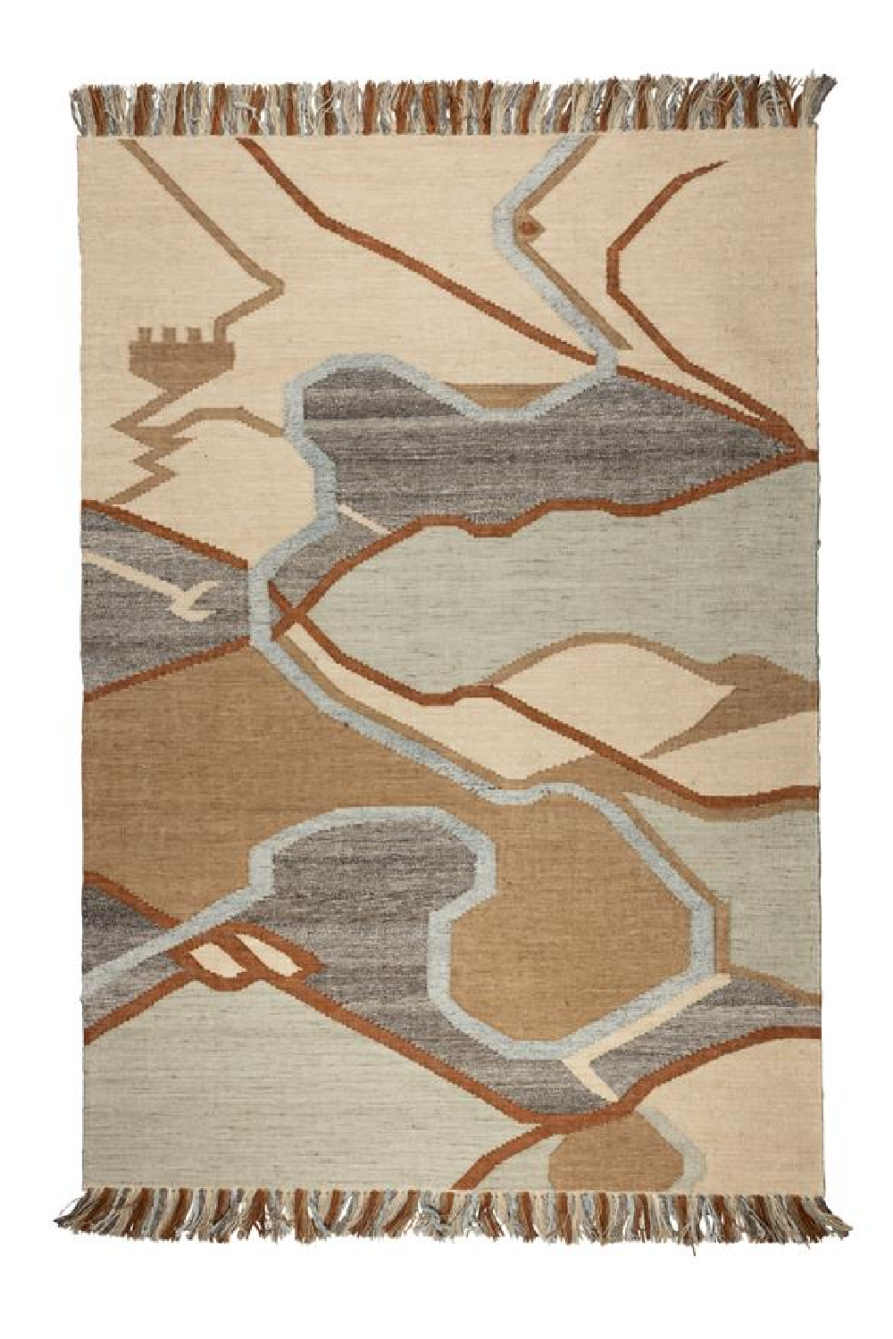 Hand-woven Fringed Carpet 5' x 8' | Zuiver Saigon | OROA.com