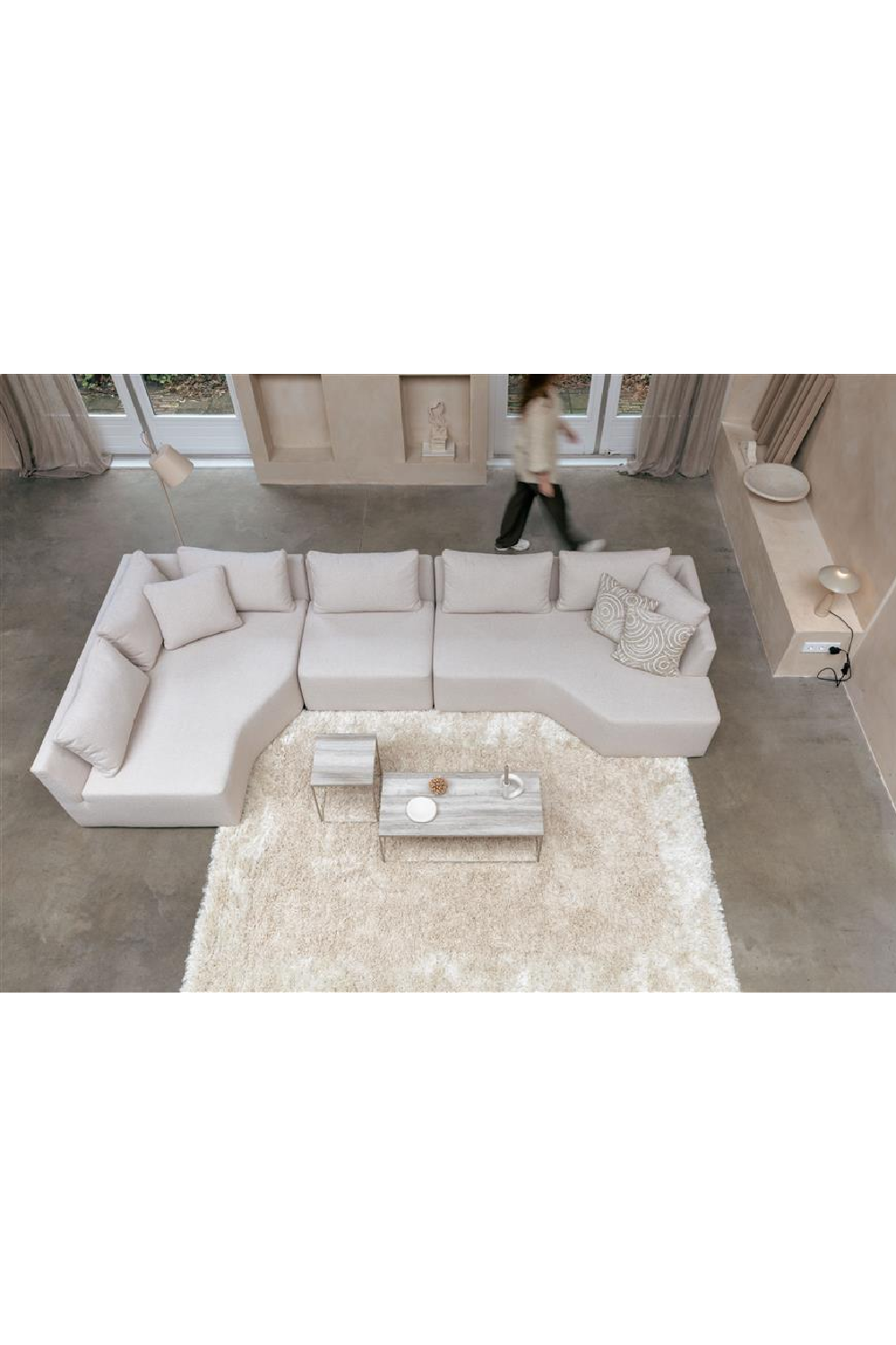 Beige Wool Carpet | Zuiver Curly | OROA.com