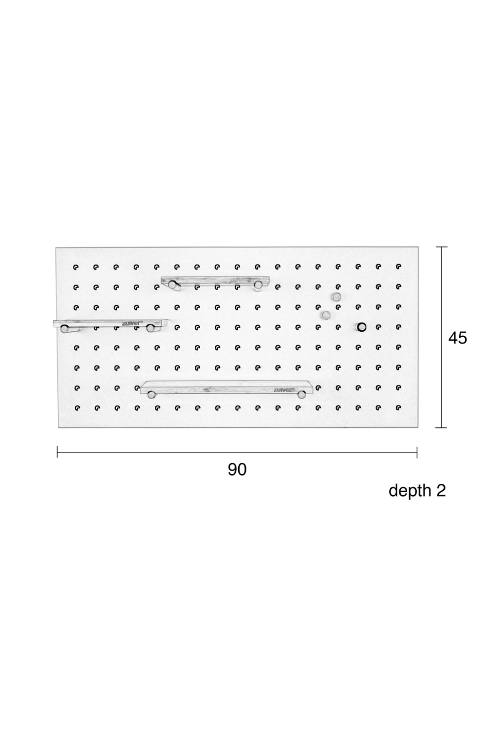 Bamboo Wood Pegboard | Zuiver Bundy | Oroa.com