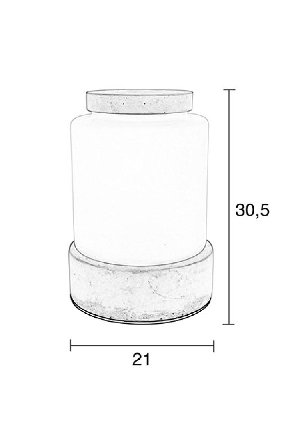 Frosted Glass Vase LED Lamp (L) | Zuiver Reina | OROA.com