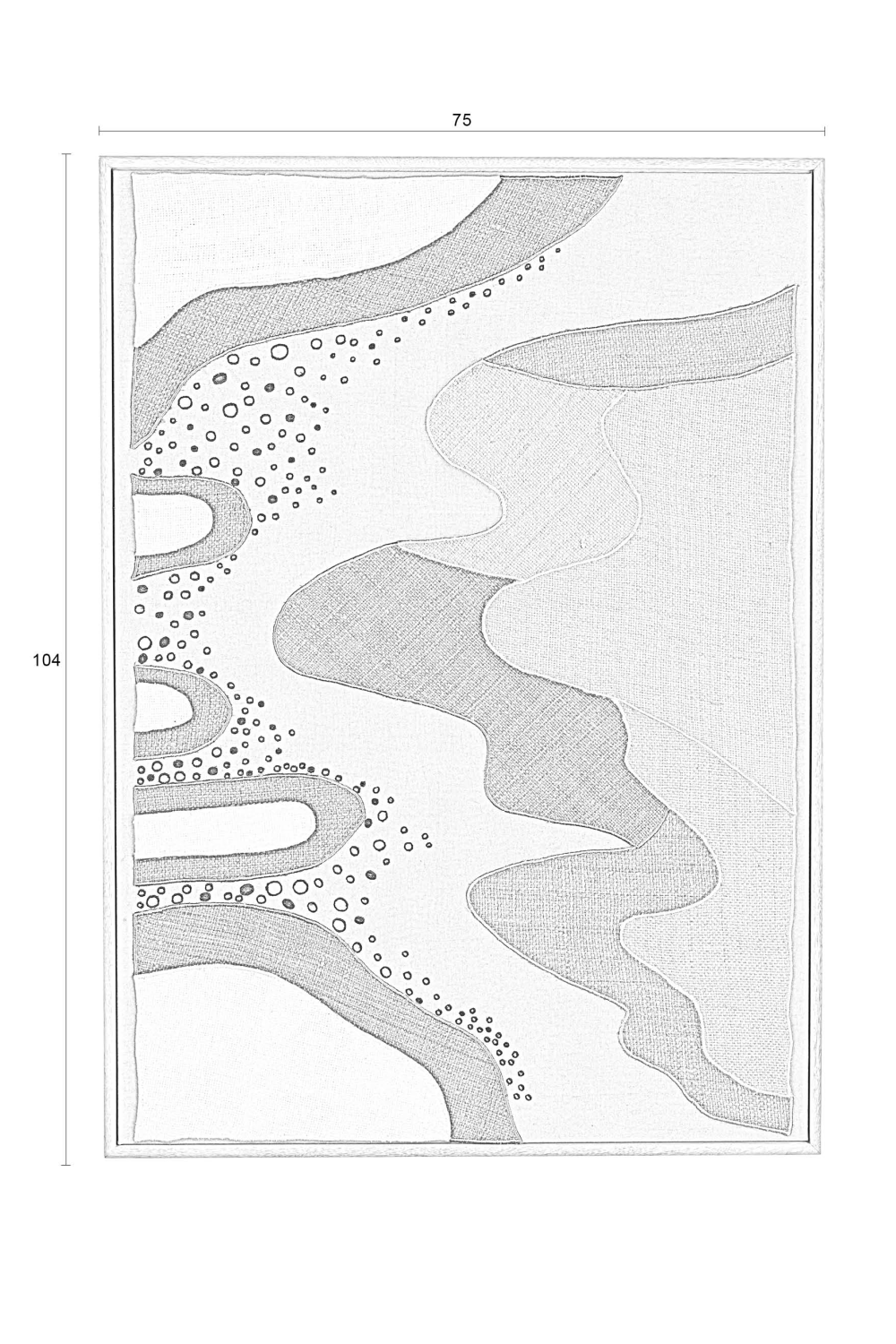 Abstract Fabric Wall Art | Zuiver Coastal | OROA.com