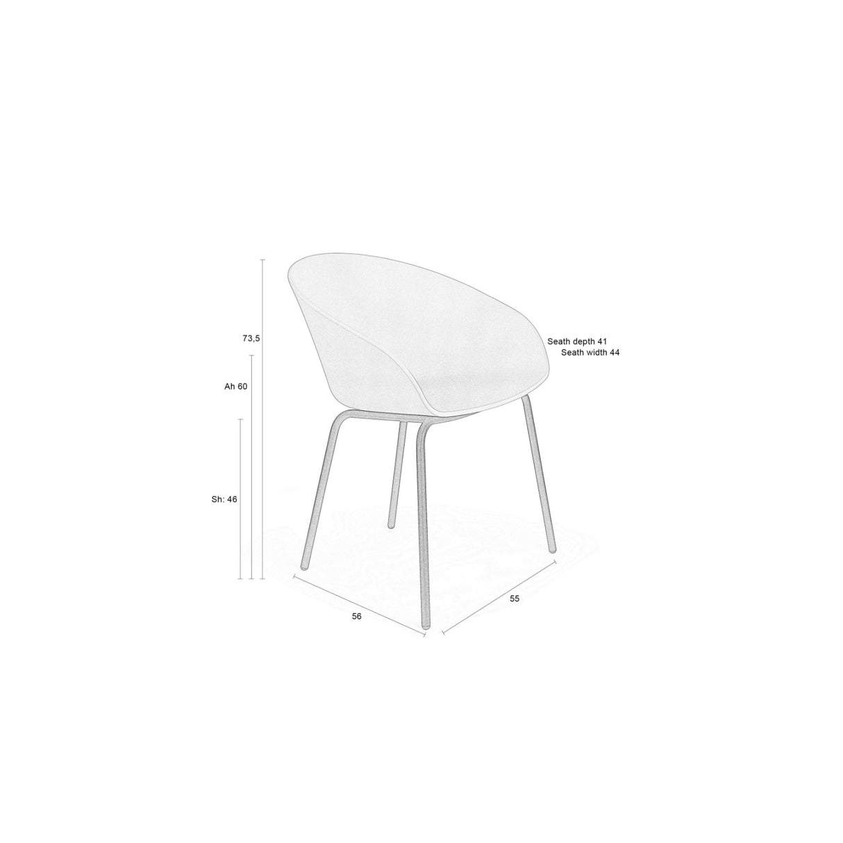 Modern European furniture - Curved Molded Dining Armchairs (2) - www.oroa.com | Oroa.com