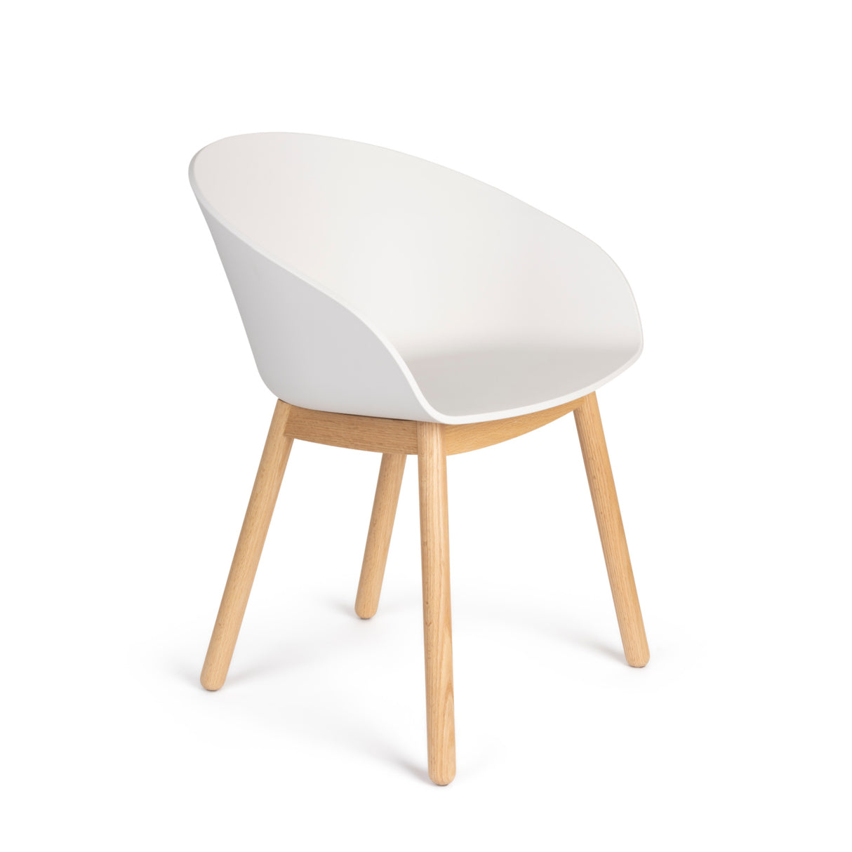 Modern European furniture - Oak Legged Molded Dining Armchairs (2) - www.oroa.com | Oroa.com