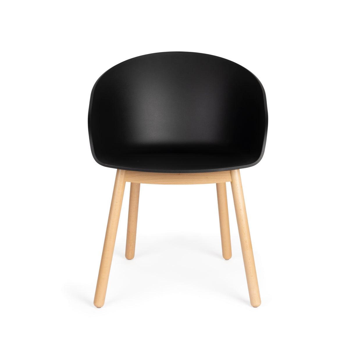 Modern European furniture - Oak Legged Molded Dining Armchairs (2) - www.oroa.com | Oroa.com