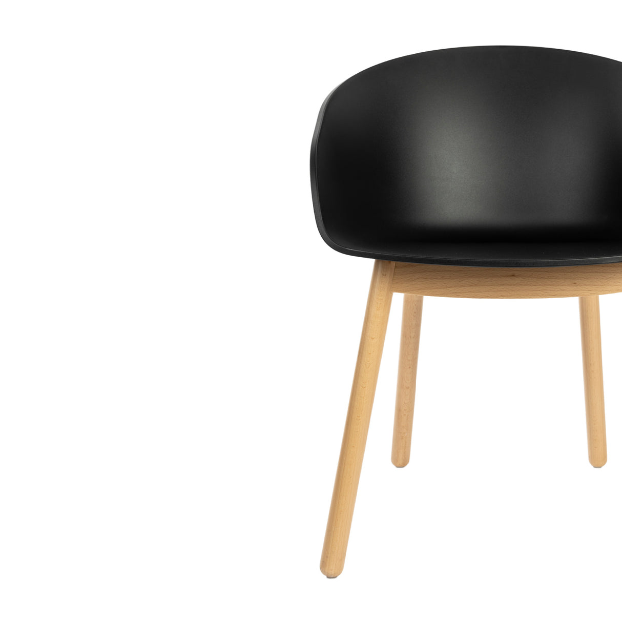 Modern European furniture - Oak Legged Molded Dining Armchairs (2) - www.oroa.com | Oroa.com