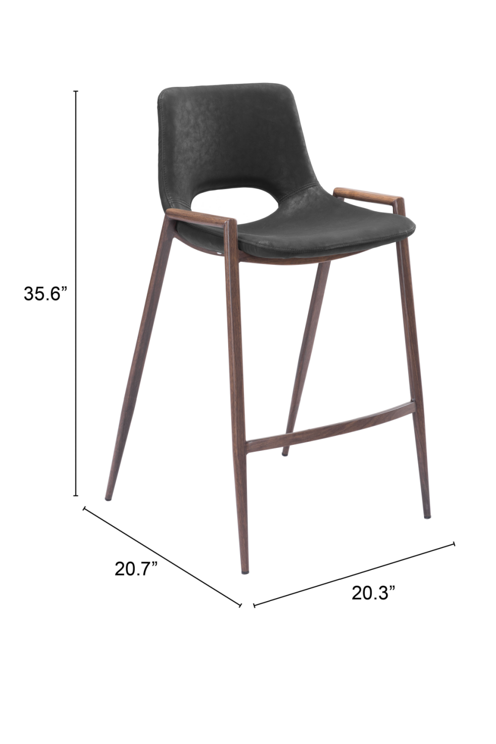 Leather Counter Stools (2) | OROA Modern Desi | Oroa.com