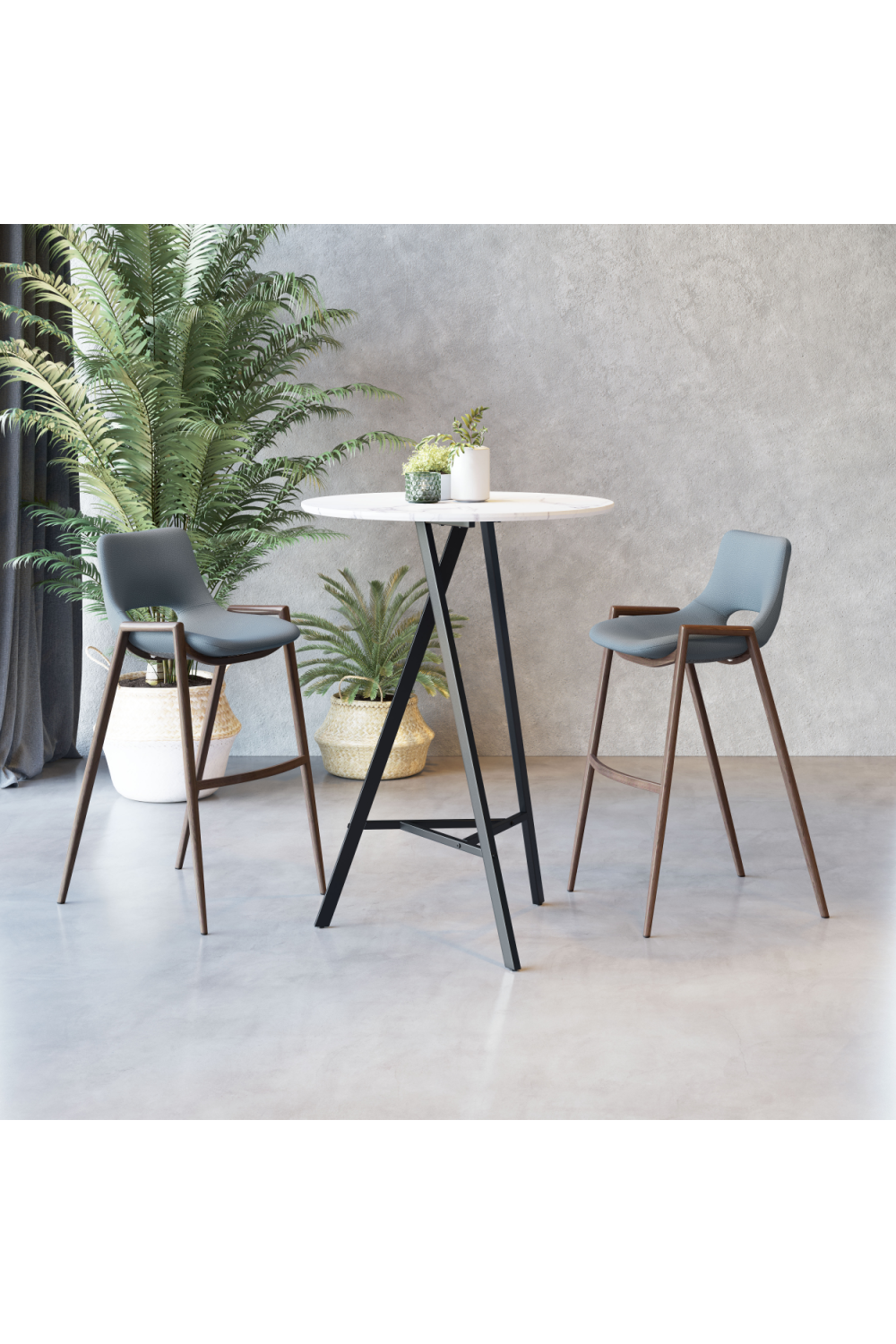 Leather Bar Stools (2) | OROA Modern Desi | Oroa.com