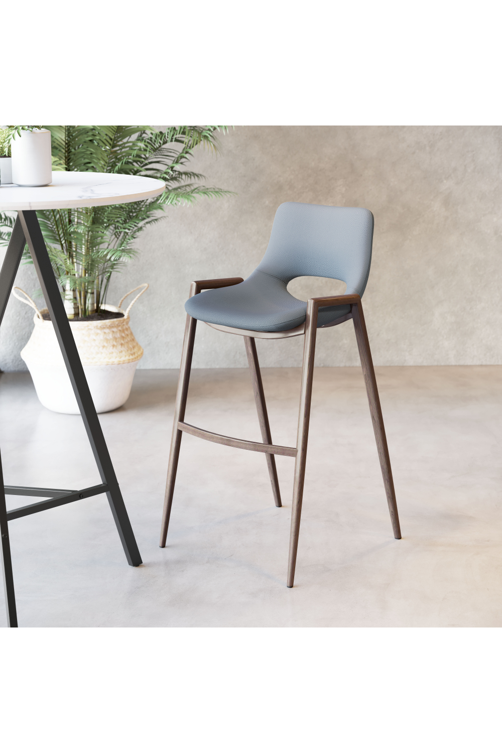 Leather Bar Stools (2) | OROA Modern Desi | Oroa.com