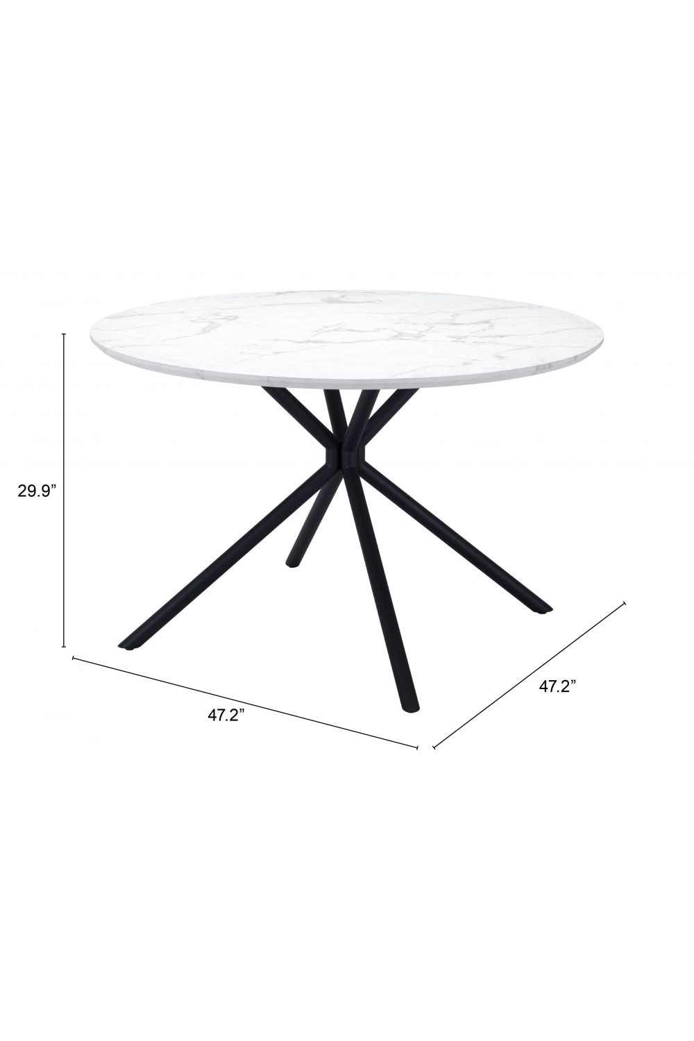 Round Marble Print Dining Table | Oroa.com