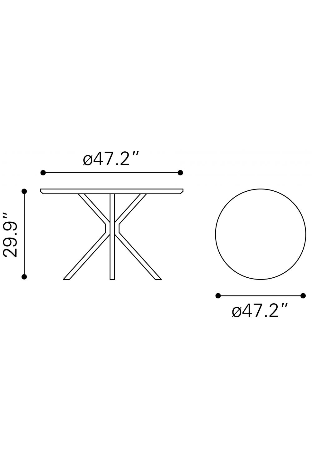 Round Marble Print Dining Table | Oroa.com