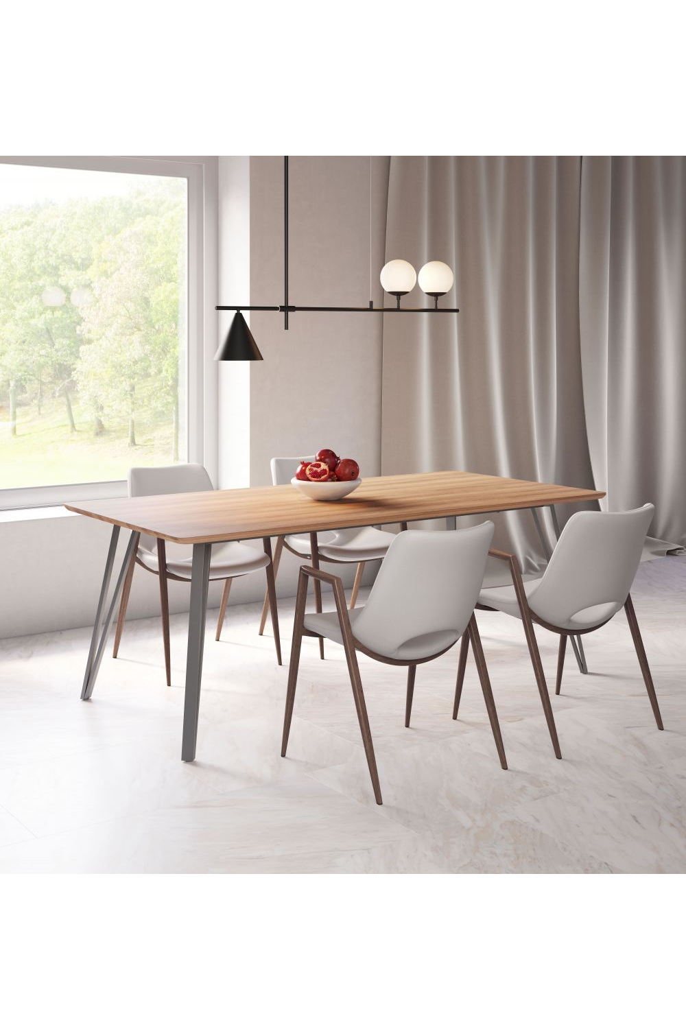 Wooden Rectangular Dining Table | OROA Modern Perpignan | Oroa.com