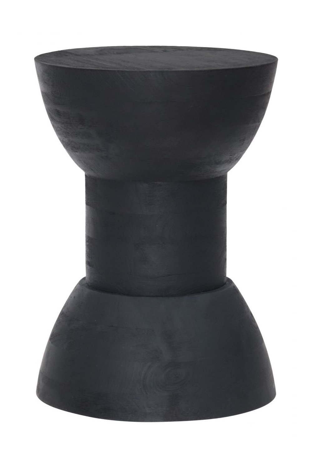 Black Wooden Hourglass Side Table | OROA Modern Wisdom