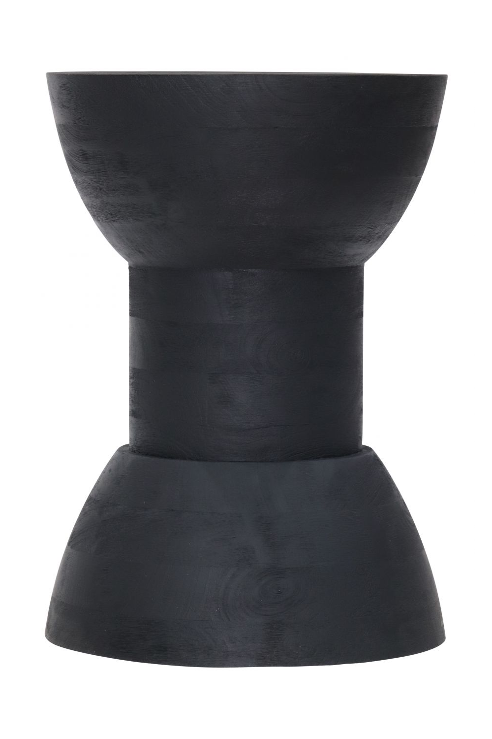 Black Wooden Hourglass Side Table | Oroa.com