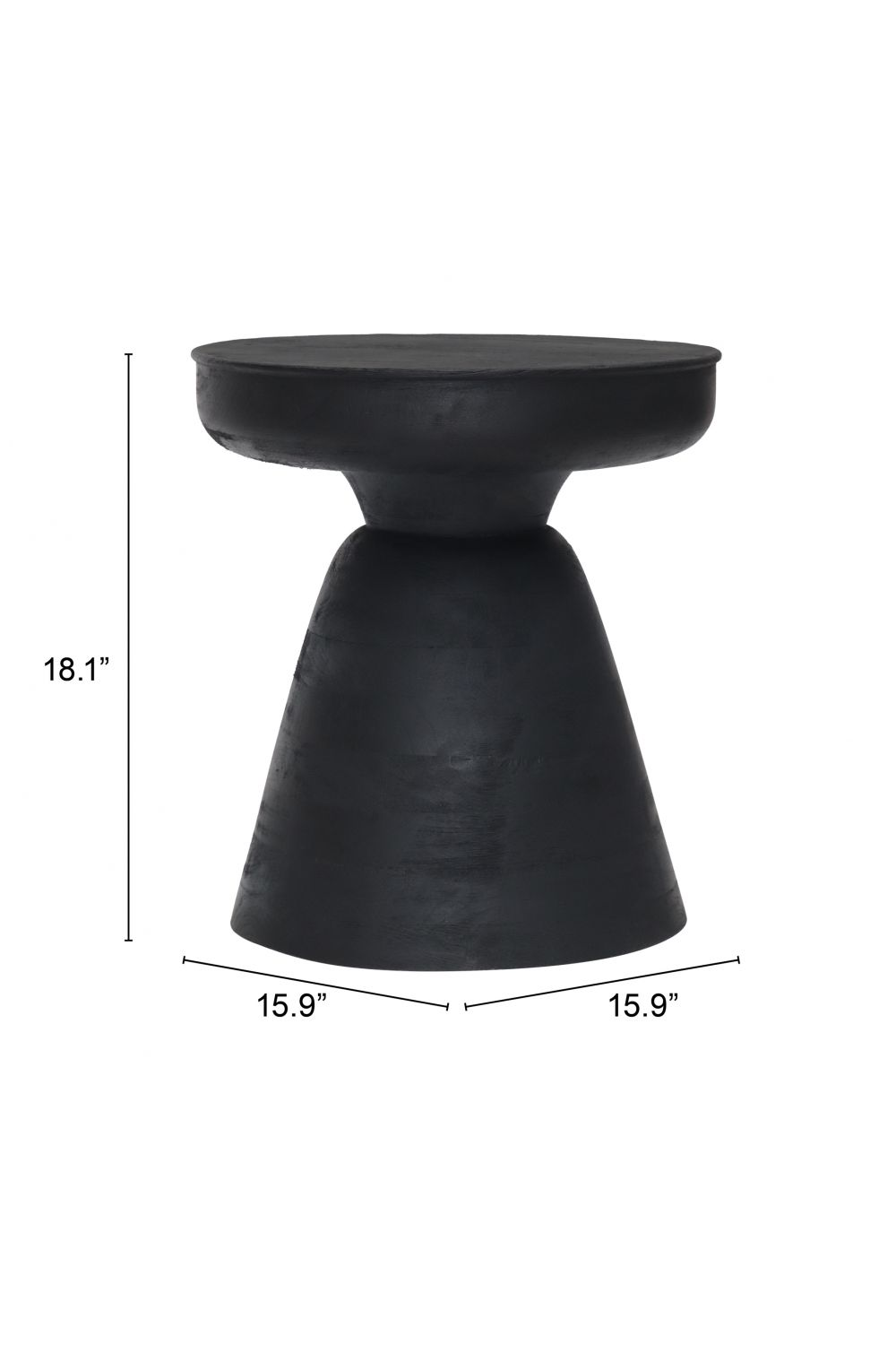 Black Mango Wood Side Table | OROA Modern Sage | Oroa.com