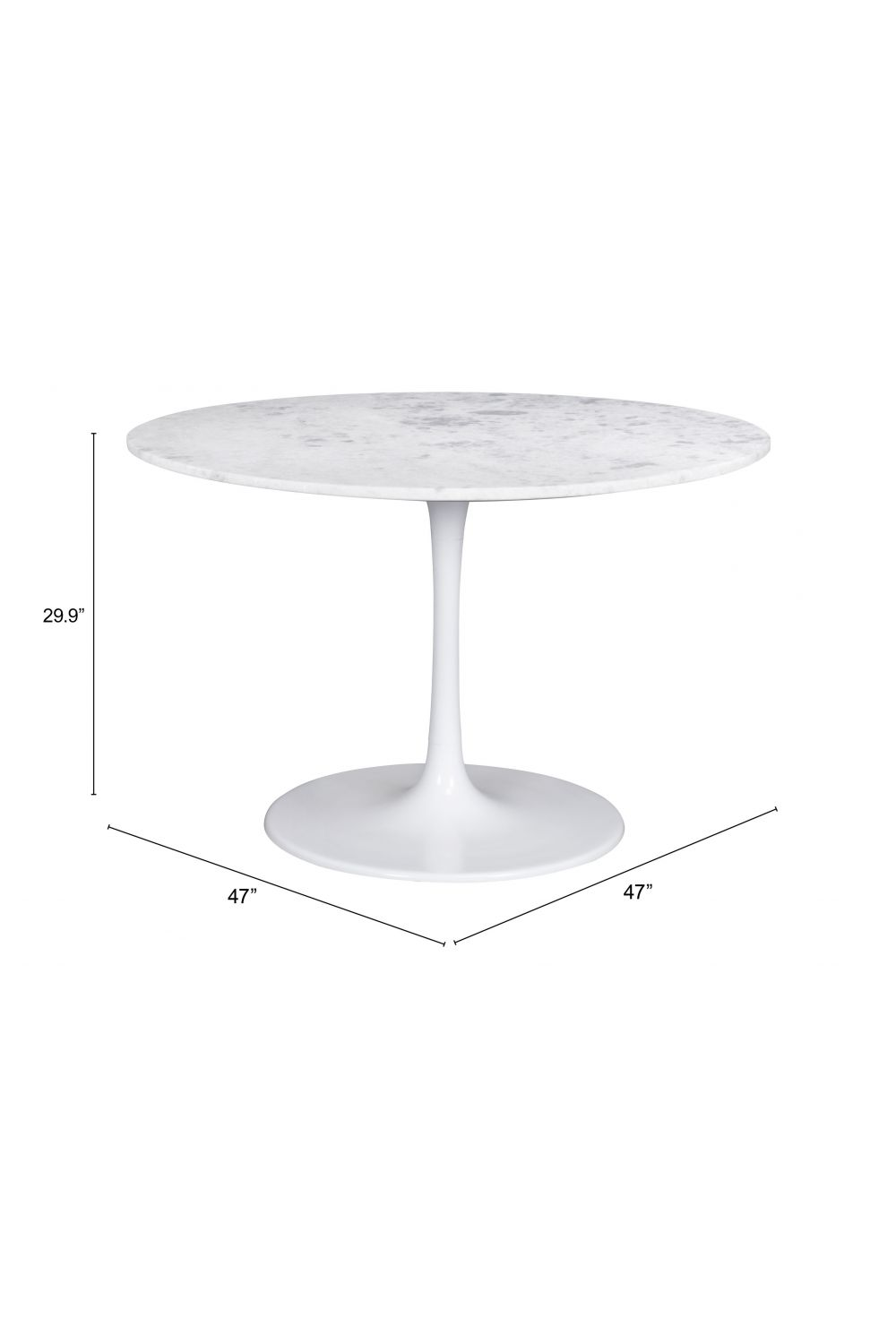 White Pedestal Dining Table | OROA Modern Phoenix | Oroa.com