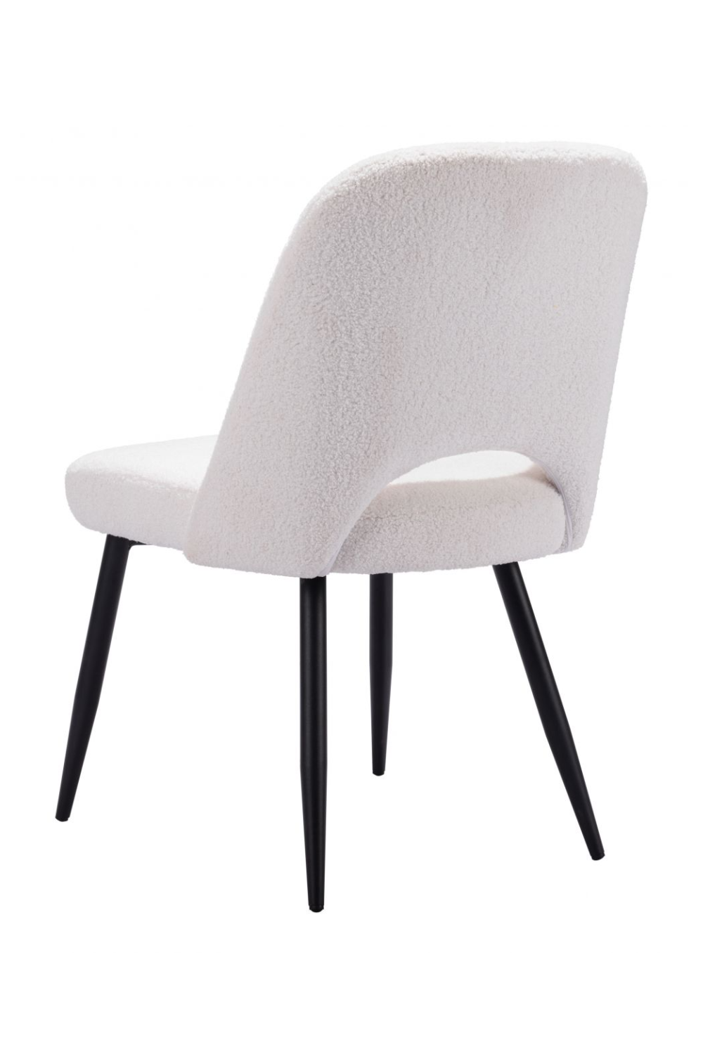 White Shearling Dining Chairs (2) | OROA Modern Teddy | Oroa.com