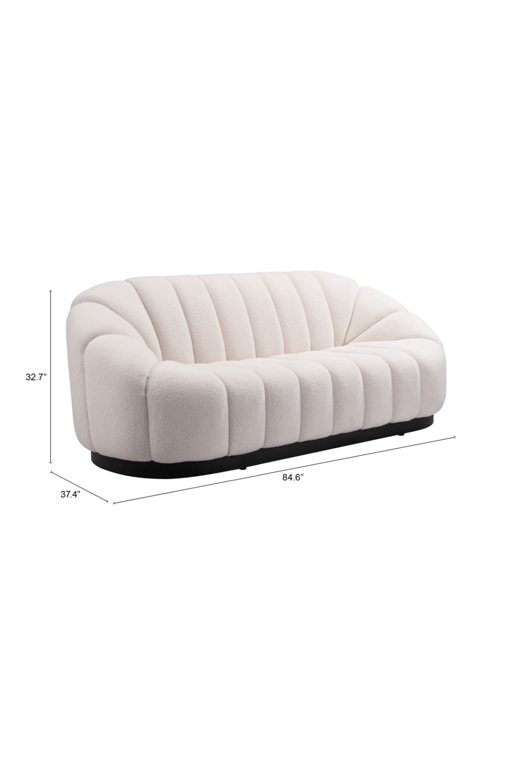 Shearling Channeled Sofa | Oroa.com