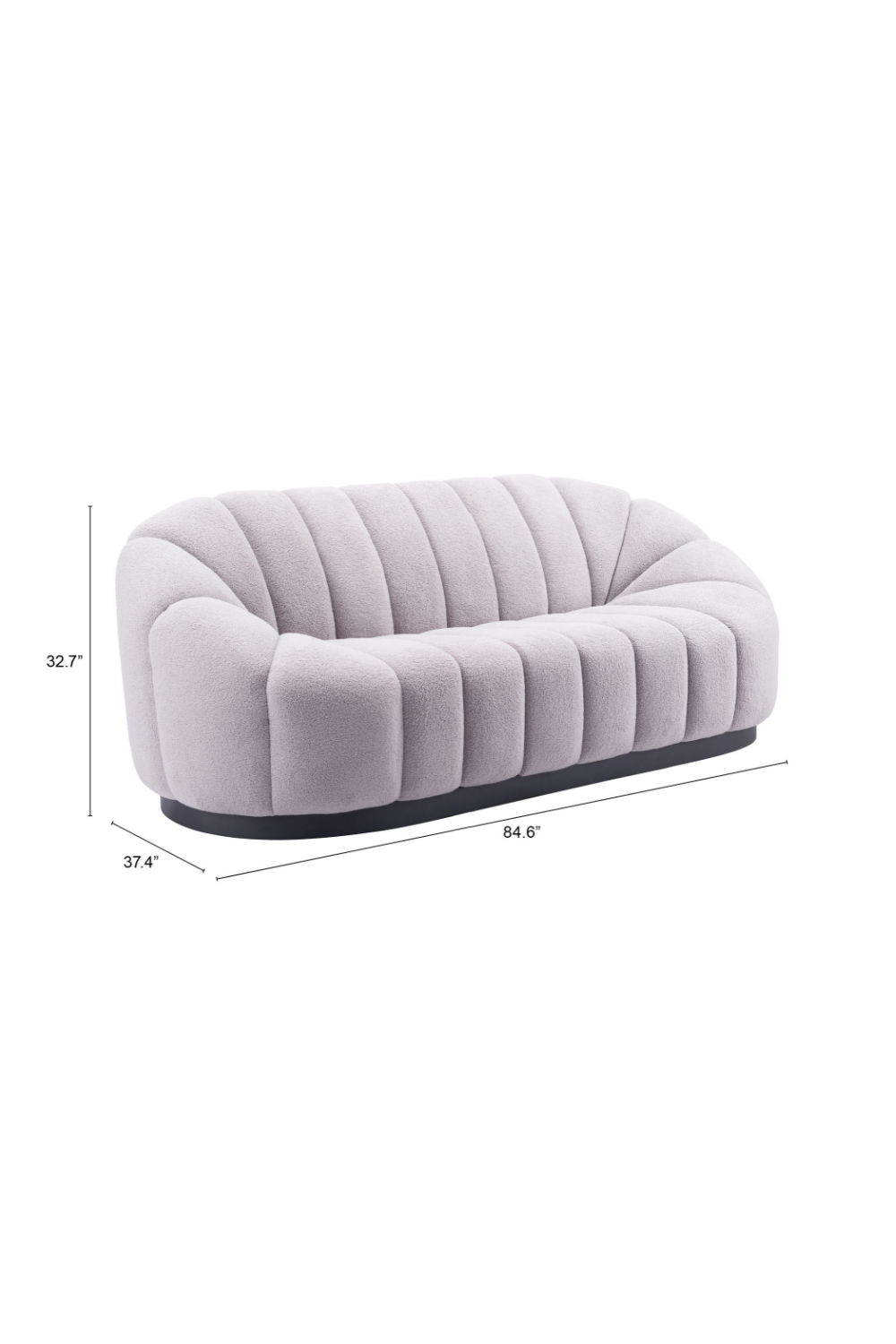 Shearling Channeled Sofa | Oroa.com