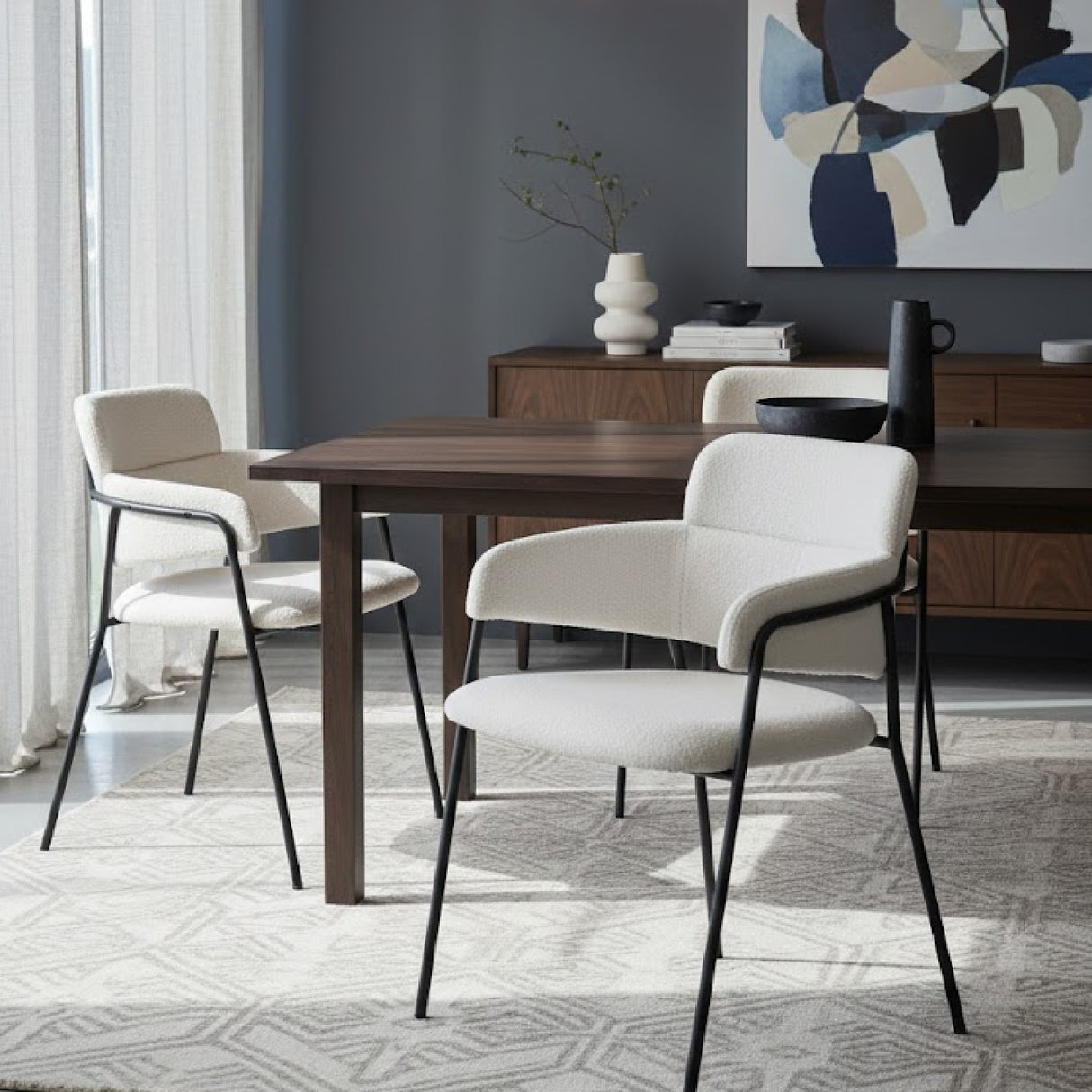 Shearling Style Dining Chairs (2) | Oroa.com
