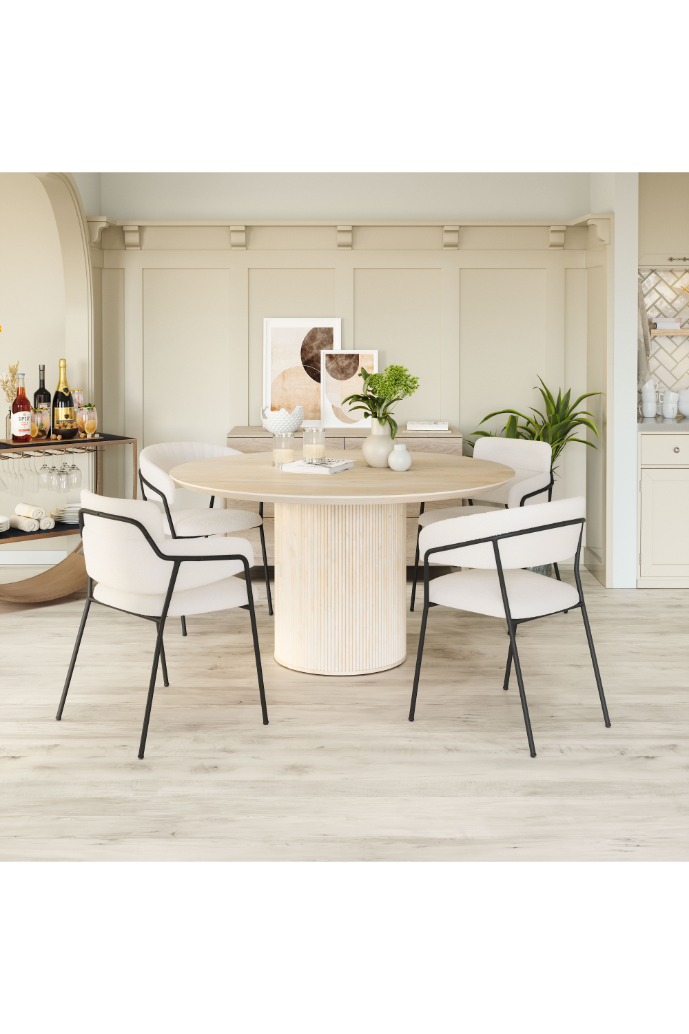 Shearling Style Dining Chairs (2) | OROA Modern Marcel | Oroa.com