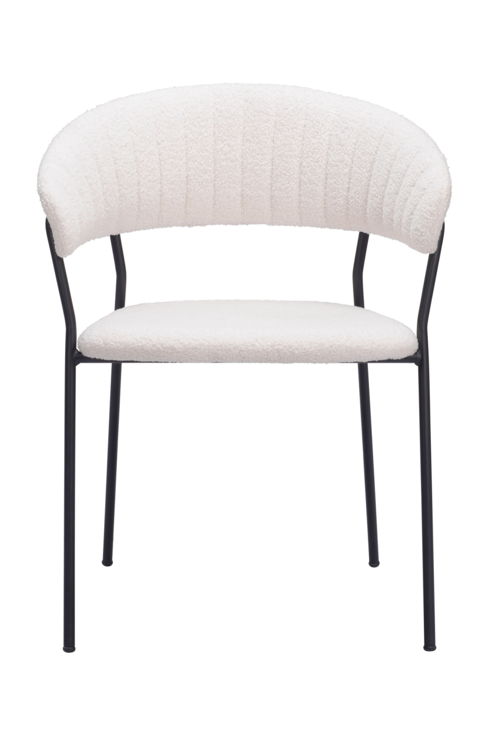 Cream Shearling Dining Chairs (2) | OROA Modern Josephine | Oroa.com