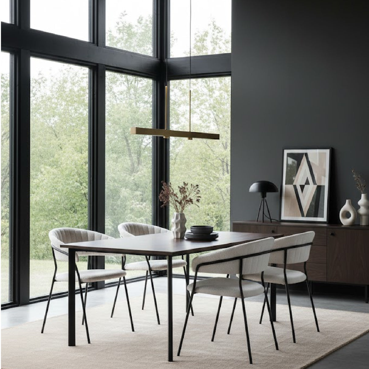 Cream Shearling Dining Chairs (2) | Oroa.com