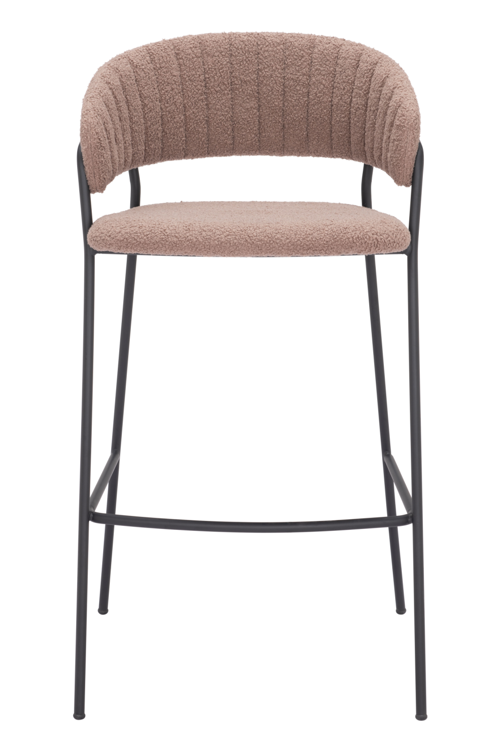 Brown Shearling Bar Stools (2) | OROA Modern Josephine | Oroa.com