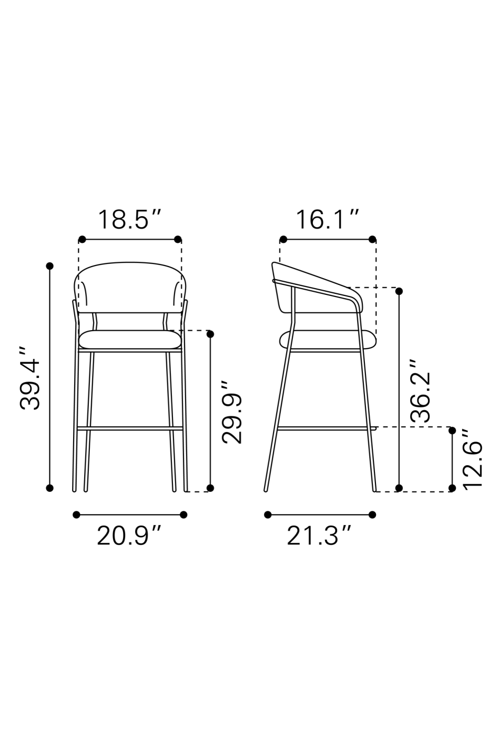 Brown Shearling Bar Stools (2) | Oroa.com