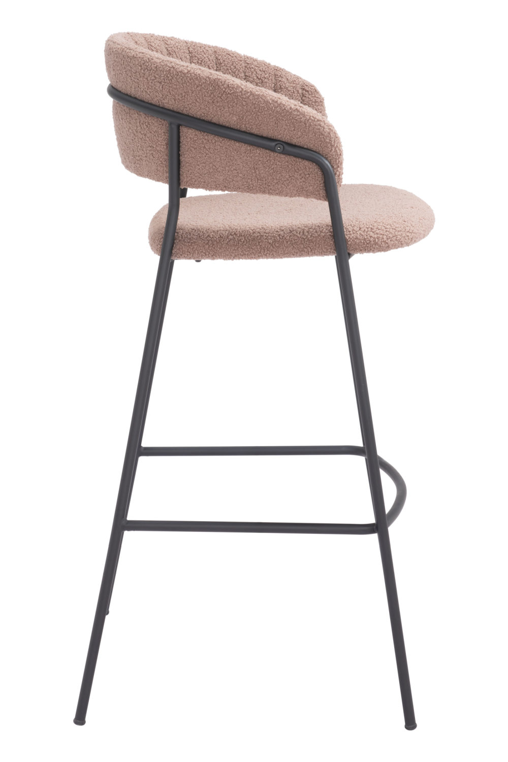 Brown Shearling Bar Stools (2) | OROA Modern Josephine | Oroa.com
