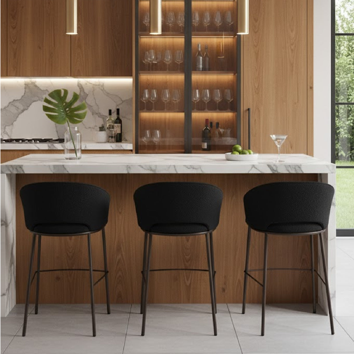 Teddy Fabric Bar Stool | Oroa.com