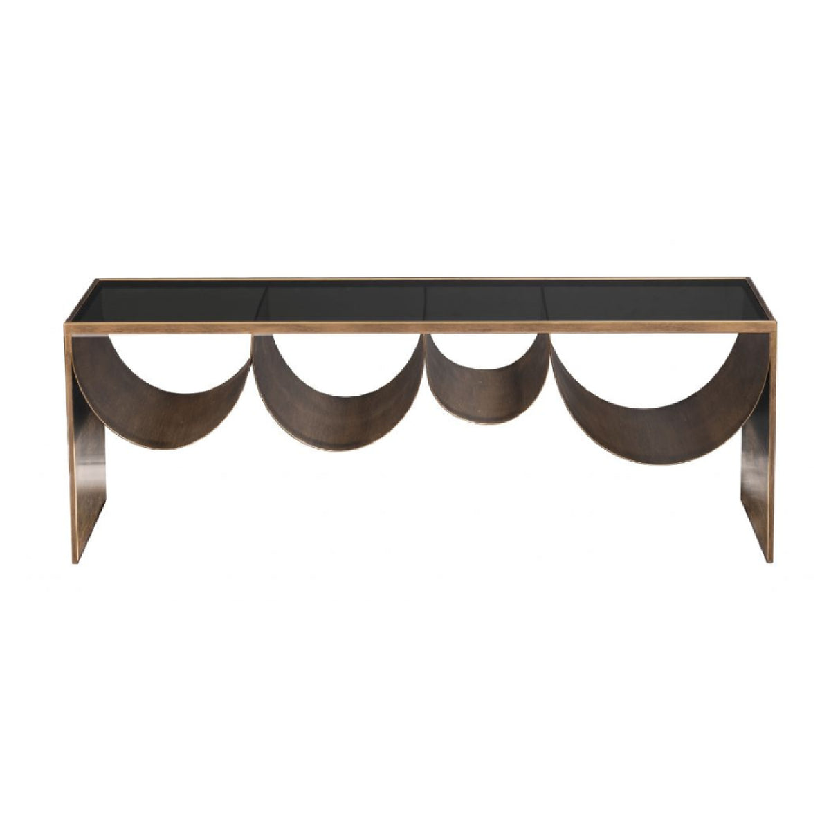 Brass-Framed Glass Coffee Table | Oroa.com