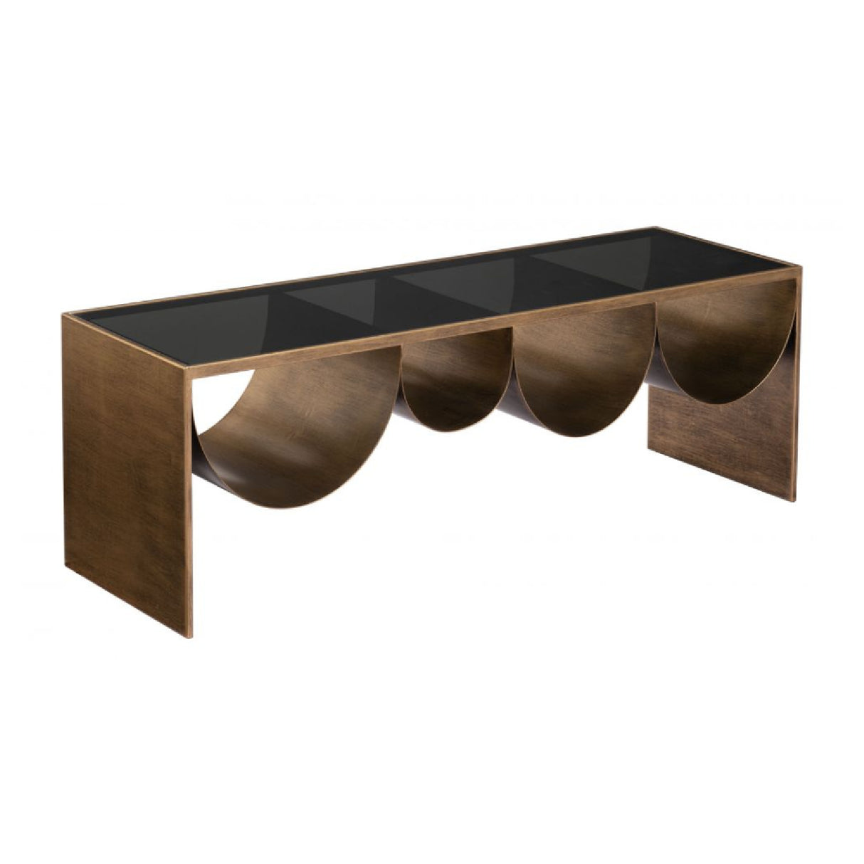 Brass-Framed Glass Coffee Table | Oroa.com
