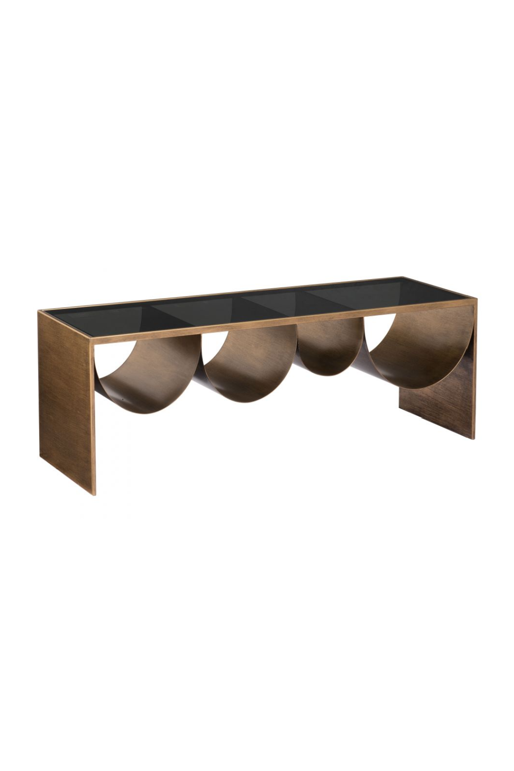 Brass-Framed Glass Coffee Table | OROA Modern Reed | Oroa.com