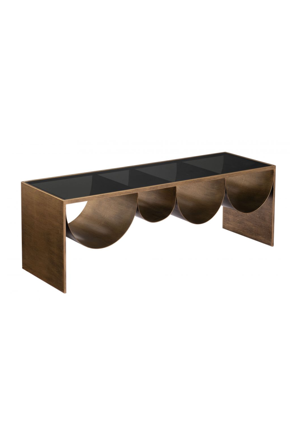 Brass-Framed Glass Coffee Table | OROA Modern Reed | Oroa.com