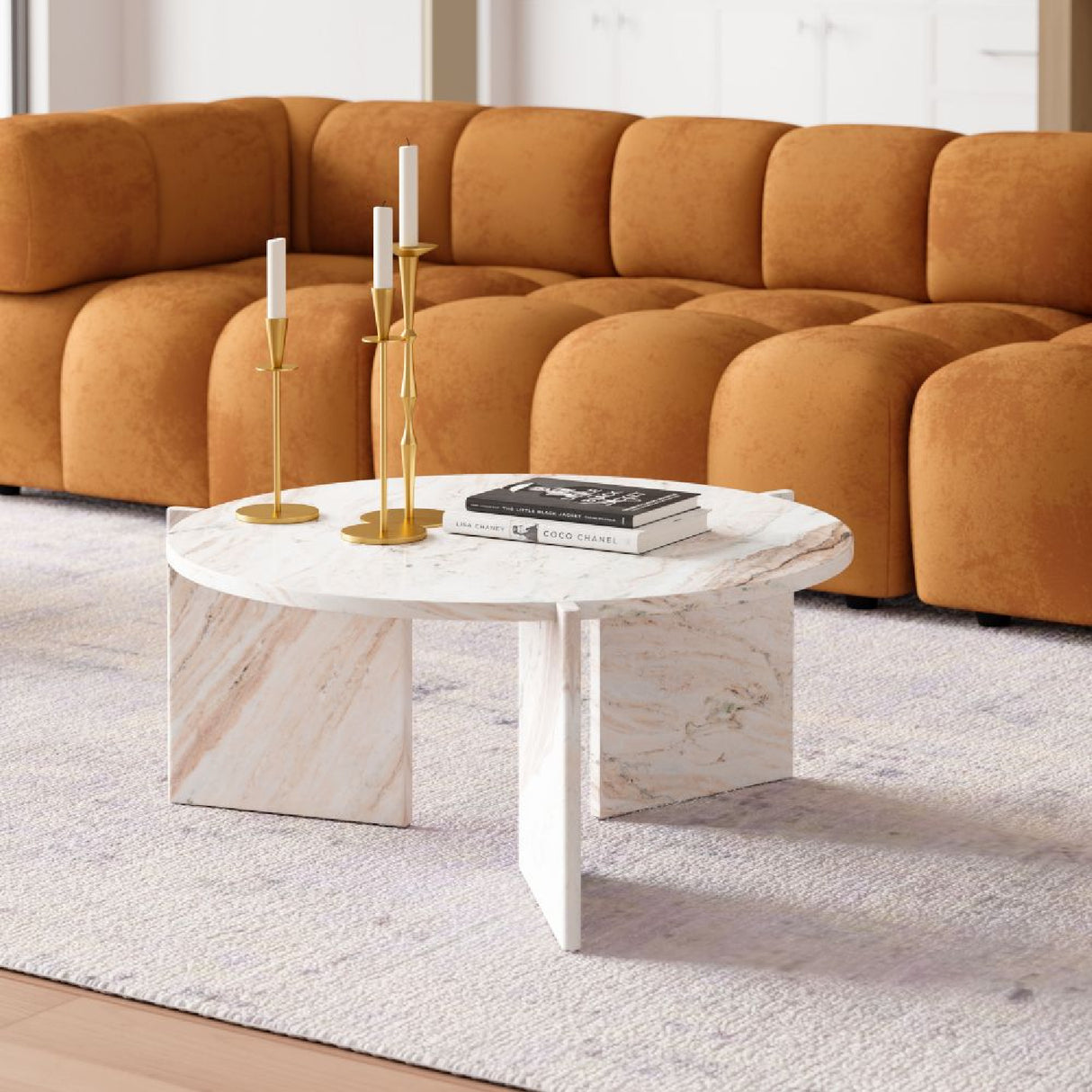 Round Marble Coffee Table | Oroa.com