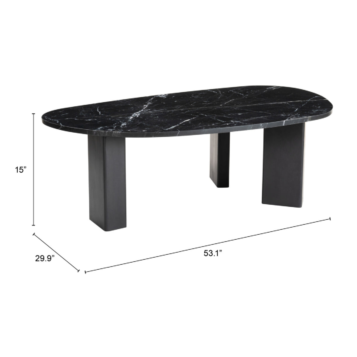 Organic-Shaped Marble Coffee Table | Oroa.com