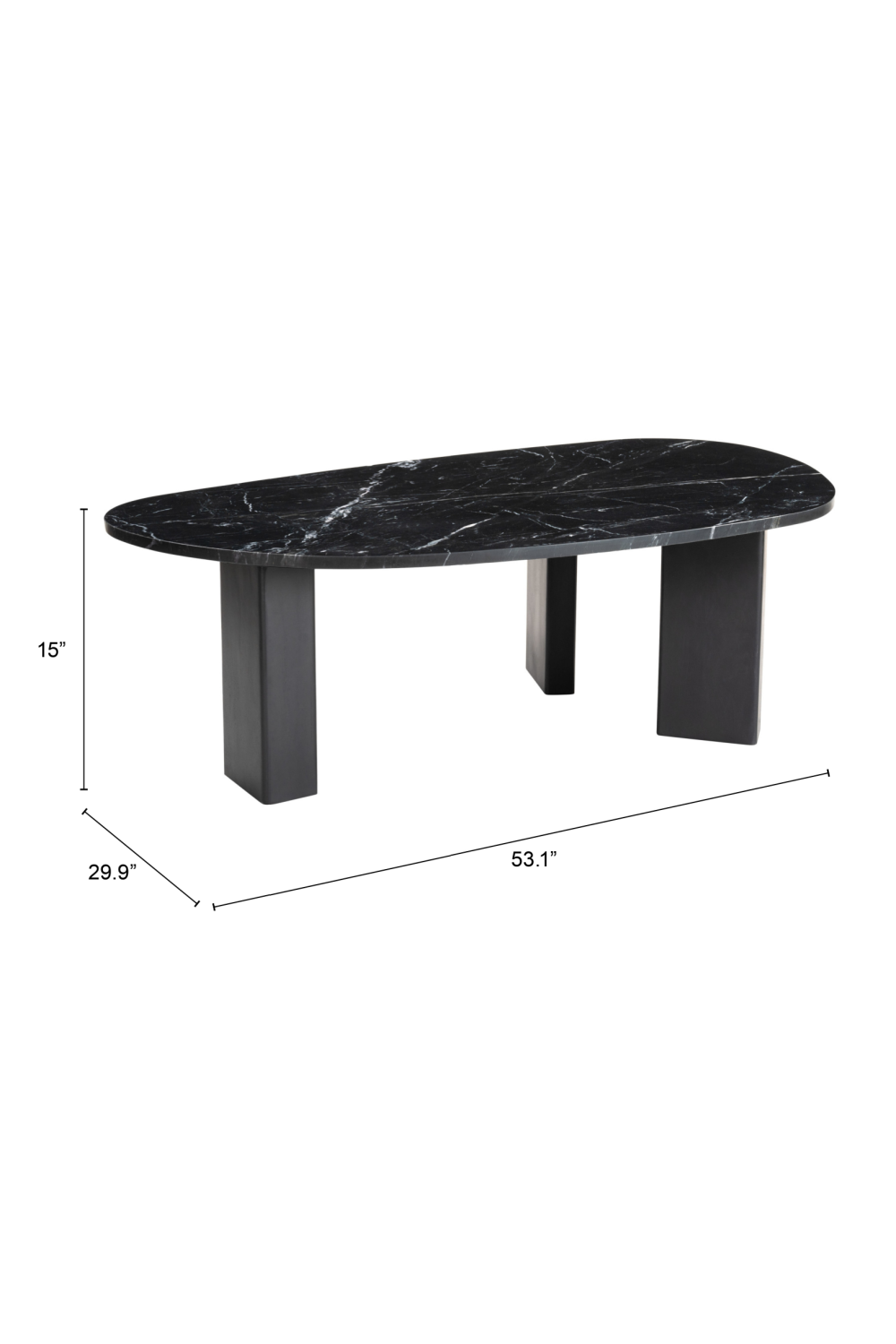 Organic-Shaped Marble Coffee Table | OROA Modern Aberdeen | Oroa.com