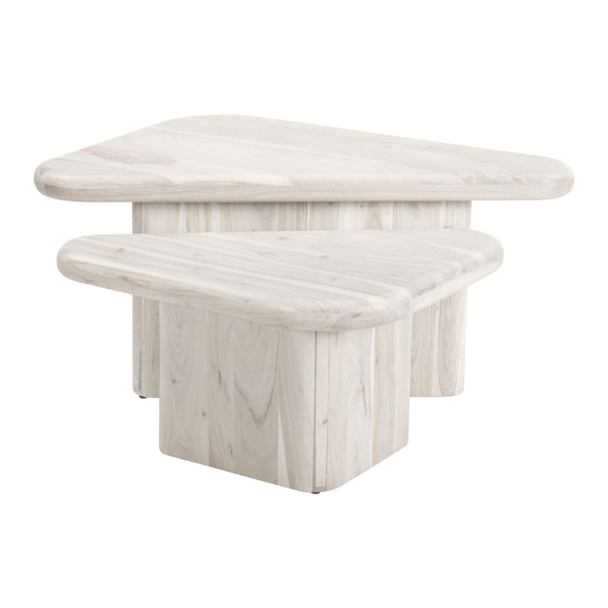 Whitewashed Acacia Coffee Table Set | Oroa.com