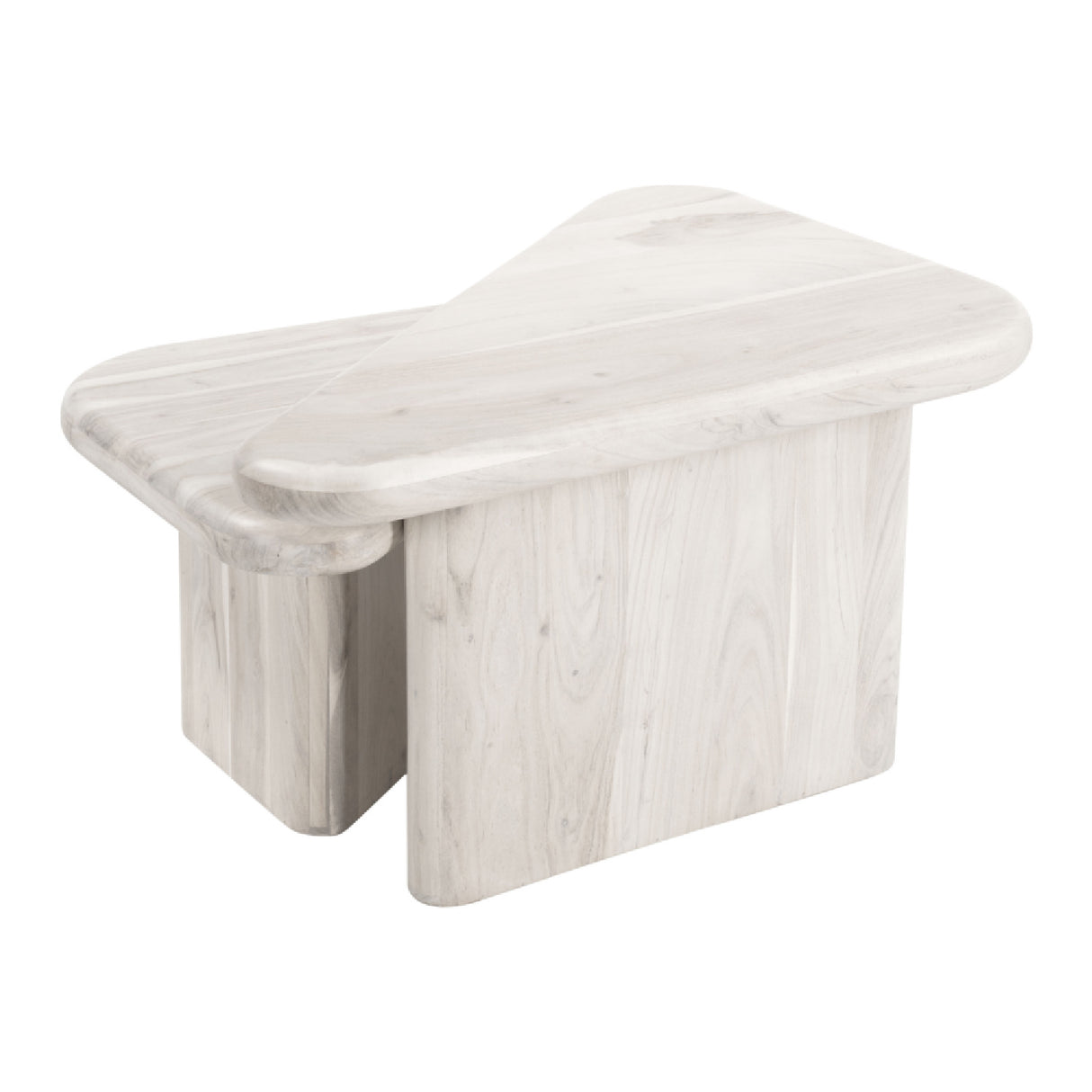 Whitewashed Acacia Coffee Table Set | Oroa.com