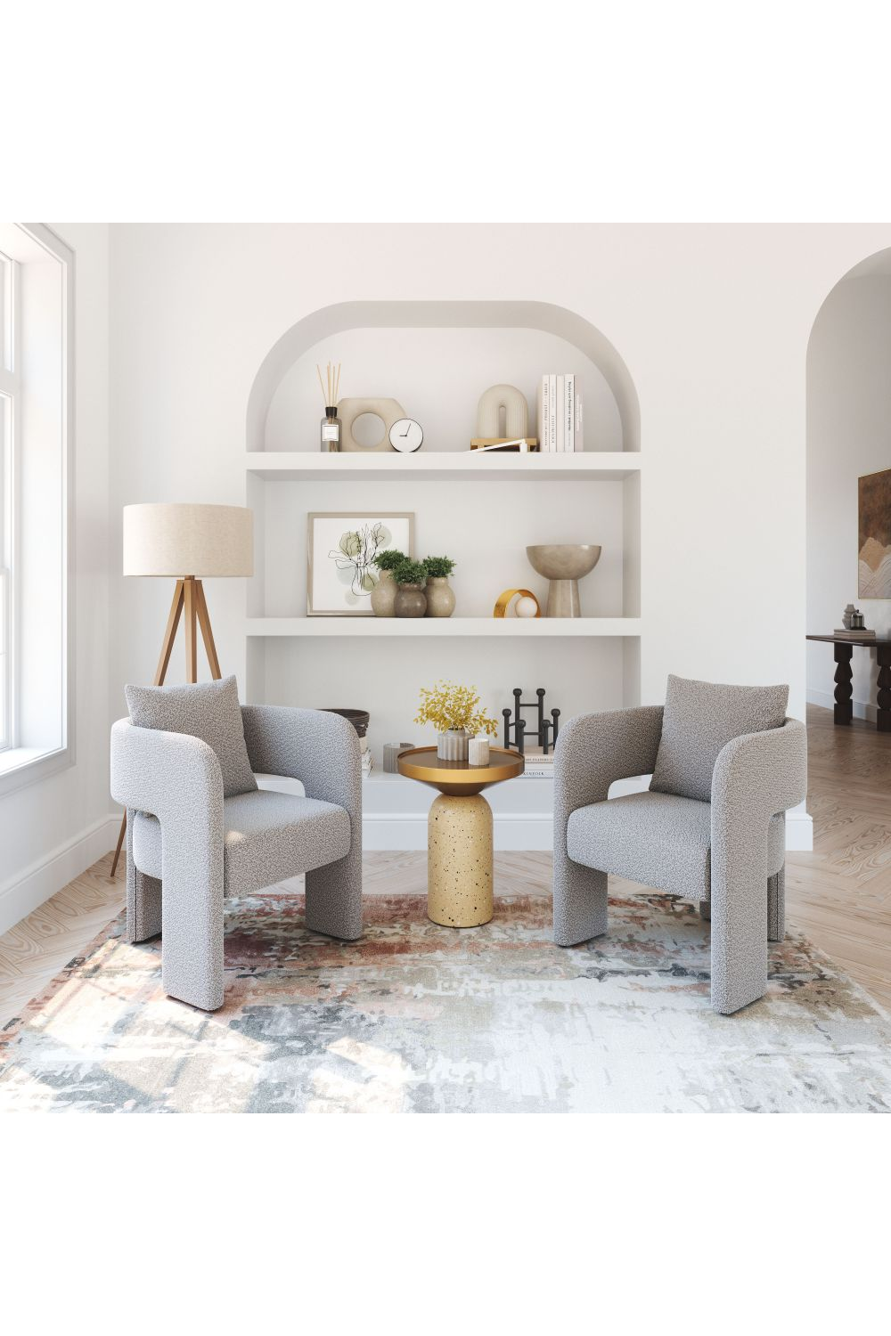 Gray Curved Dining Chair | OROA Modern Melilla | Oroa.com